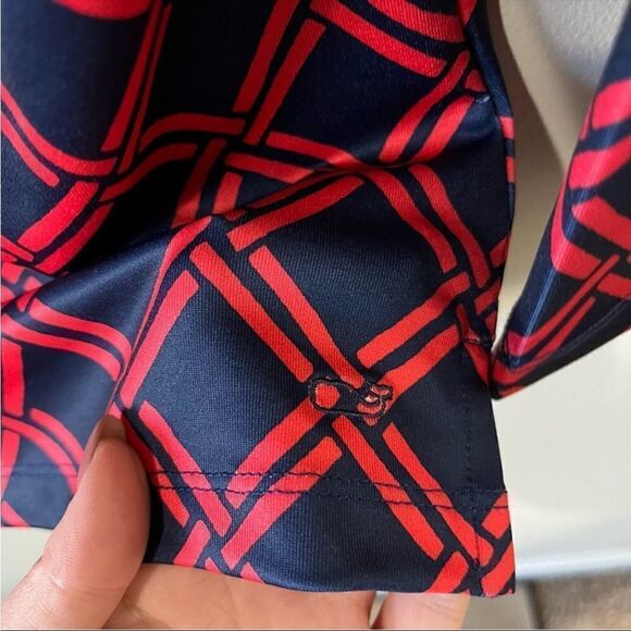 Vineyard Vines Printed Sankaty Boatneck Simple Tee Deep Bay Geo - Picture 6 of 16